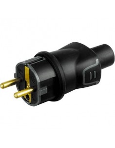 Spina volante 2P+T 16A bticino in caucciù bimateria nero S2018GE Bticino - 1