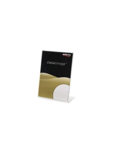 Porta-avvisi deflecto® A9 verticale in polistirene con base a L trasparente 480601 Bticino - 1