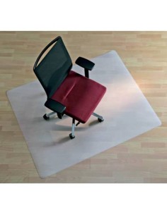 Tappeto salvapavimenti quadrato BSM opalino trasparente in PPL 130x120 cm 01-1300 Q-CONNECT - 1