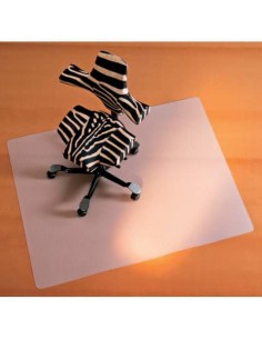 Tappeto salvapavimenti quadrato BSM opalino trasparente in PPL 130x120cm 02-1300  - 1