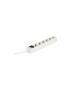 Presa Multipla a 6 vie schuko Hama in plastica con cavo da 1,4m bianco 30384 Hama - 1