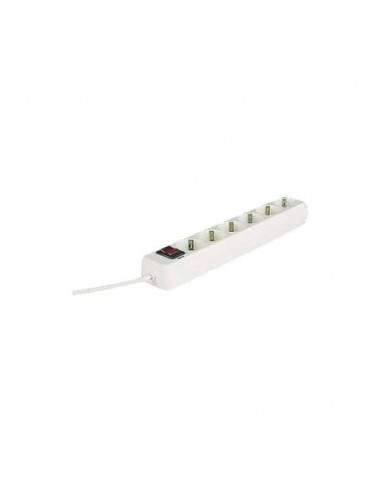 Presa Multipla a 6 vie schuko Hama in plastica con cavo da 1,4m bianco 30384 Hama - 1