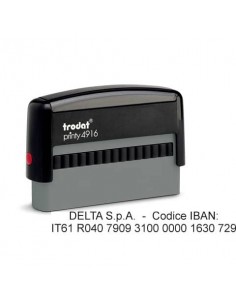 Timbro autoinchiostrante Trodat PRINTY 4916 in plastica 70x10 mm nero 72642 Trodat - 1