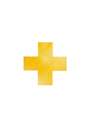 Segnaletica da pavimento forma "croce" DURABLE RAL 1003 giallo 15x15 cm Conf. 10 pezzi - 1701-04 Durable - 1