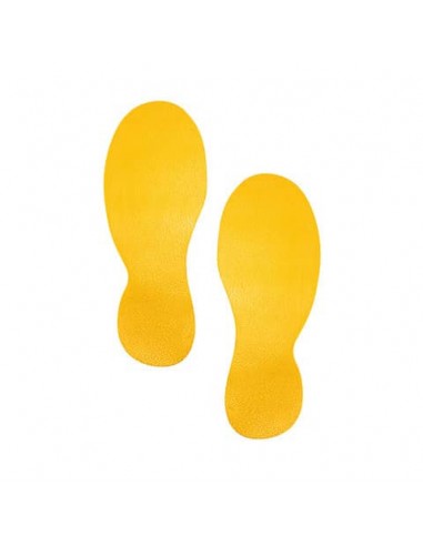 Segnaletica da pavimento forma "Impronta" DURABLE RAL 1003 giallo 9x24 cm - conf. 10 pezzi - 1727-04 Durable - 2