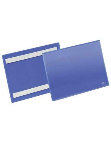 Tasche per identificazione Durable con bande adesive blu f.to esterno mm. 223x 163x1,7- inserto A5 orizz. cf 50- 179507 Durable 
