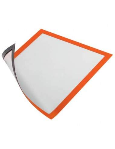 Cornici con pannello magnetico DURABLE DURAFRAME® MAGNETIC A4 PVC rigido arancio 236x323 mm  conf. 5 - 486909 Durable - 1