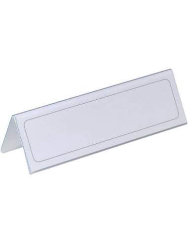 Portanomi DURABLE da tavolo polietilene trasparente inserto 61/122 x 210 mm conf. 25 - 805219 Durable - 1