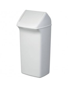 Set contenitore portarifiuti + coperchio DURABLE DURABIN FLIP 40 polietilene bianco - 1809798010 Durable - 1
