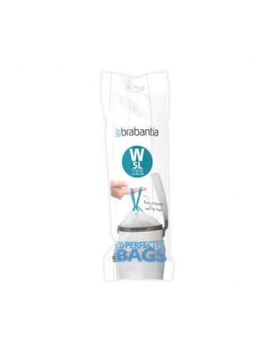 Sacchetti PerfectFit Brabantia codice W 5 litri rotolo da 20 sacchetti - 116681 Brabantia - 1