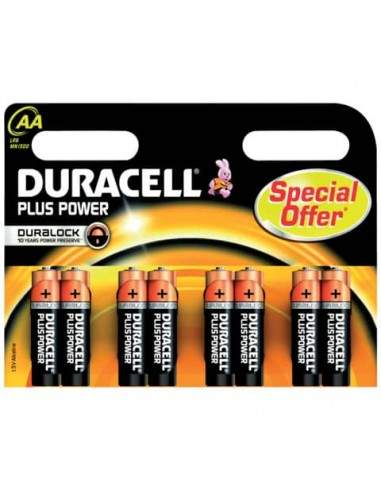 Batterie alcaline Duracell Plus Power Stilo 1500 mAh AA conf. da 8 - DU0110 Duracell - 1