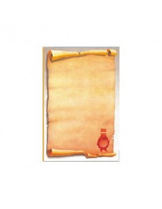 Carta pergamenata Decadry a tema Classic Collection con sigillo avorio Conf. 25 fogli - T036634 Decadry - 1