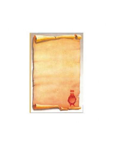 Carta pergamenata Decadry a tema Classic Collection con sigillo avorio Conf. 25 fogli - T036634 Decadry - 1