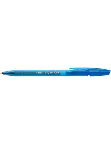 Penna a sfera a scatto BIC Cristal Clic M 1 mm blu 8507332 Bic - 1