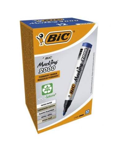 Marcatore permanente BIC Marking 2000 punta conica 4,95 mm blu 8209143 Bic - 1
