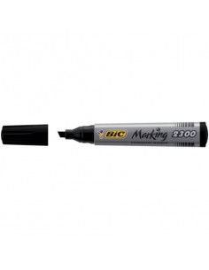 Marcatore permanente BIC Marking 2300 punta scalpello 3,7-5,5 mm nero 8209263 Bic - 1