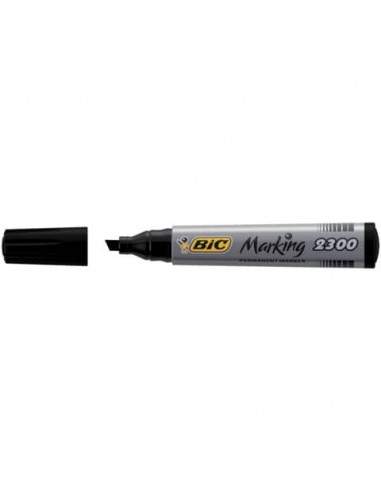 Marcatore permanente BIC Marking 2300 punta scalpello 3,7-5,5 mm nero 8209263 Bic - 1