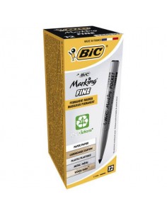 Marcatore permanente BIC Marking Pocket 1445 punta conica 1 mm nero 8209022 Bic - 1