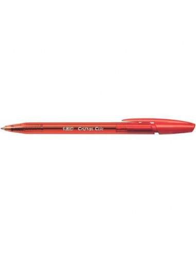 Penna a sfera a scatto BIC Cristal Clic M 1 mm rosso 8507341 Bic - 1