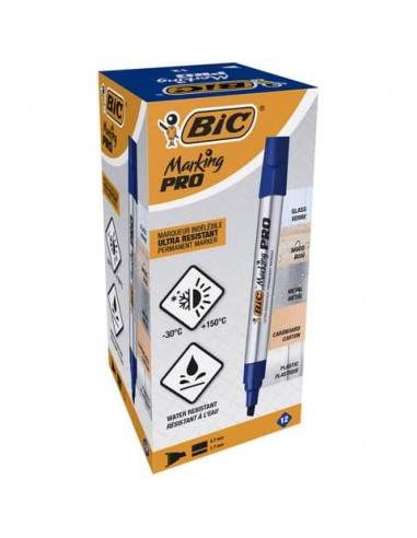 Marcatore permanente BIC Marking PRO punta a scalpello 1,7-4,7 mm blu 964803 Bic - 1