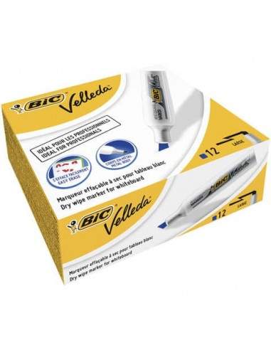 Marcatore per lavagne bianche BIC Velleda 1781 punta a scalpello 3,3-4,6 mm blu - 9402971 Bic - 1