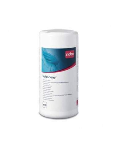 Salviette detergenti per lavagne bianche Nobo Noboclene Conf. 100 pezzi - 1901438 Nobo - 1