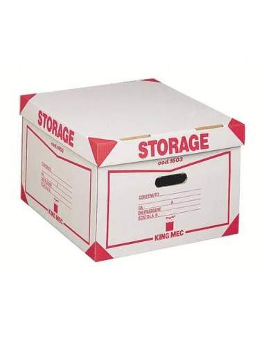 Contenitore scatole King Mec Storage 41x27x43 cm bianco 160300 King Mec - 1
