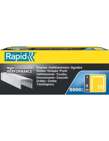 Punti metallici Rapid Super Strong a filo fine 16/6 conf. da 5000 - 11830700 Rapid - 2