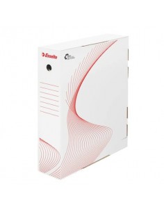 Scatola archivio Esselte BOXY LG per tabulati bianco/rosso 39,5x31x8 cm 128500 Esselte - 1