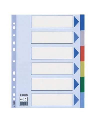 Divisore intercalare Esselte polipropilene A4 6 tasti 15260 Esselte - 1