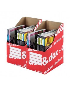 Portariviste Dox & Dox dorso 35 cm bianco/rosso 1600176 Dox - 1