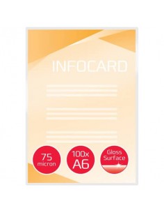 Pouches per plastificatrici GBC f.to a6 2x75 µm lucido conf da 100 pouches - 3743152 GBC - 1