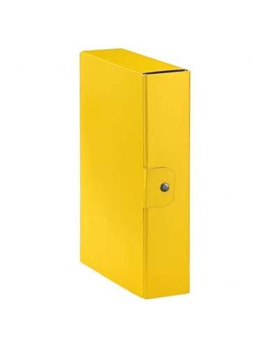 Cartelle portaprogetti Esselte C28 EUROBOX dorso 8 cm presspan biverniciato giallo- 390328090 Esselte - 1