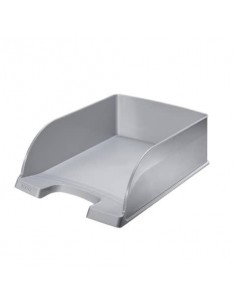Vaschetta portacorrispondenza impilabile Leitz PLUS JUMBO in polistirolo A4 grigio metallizzato - 52330084 Leitz - 1