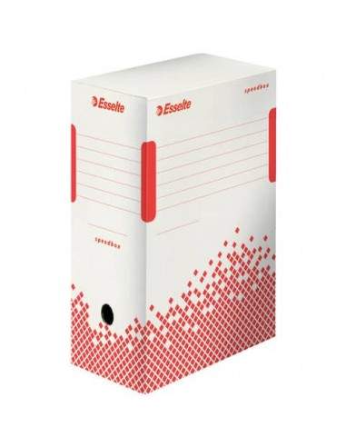 Scatola archivio Esselte SPEEDBOX dorso 15 cm bianco/rosso 15x25x35 cm 623909 Esselte - 1