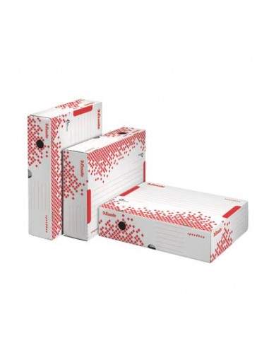 Scatola archivio Esselte SPEEDBOX dorso 80 mm bianco/rosso 8x25x35 cm 623910 Esselte - 1