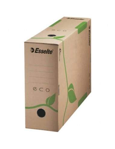 Scatola archivio Esselte ECOBOX dorso 10 cm avana/verde 10x23,3x32,7 cm 623917 Esselte - 1