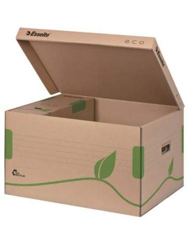 Scatola archivio Esselte ECOBOX container per Boxy 80/100 avana/verde 34,5x24,2x43,9 cm - 623918 Esselte - 1