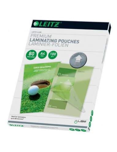 Pouches per plastificatrici con UDT Leitz in EVA A4 80/80 µm confezione da 100 pouch - 74780000 Leitz - 1