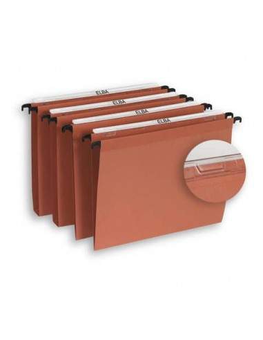 Cartelle sospese per cassetto ELBA Defi interasse 39 cm arancione fondo V Conf. 25 pezzi  400126811 Elba - 1