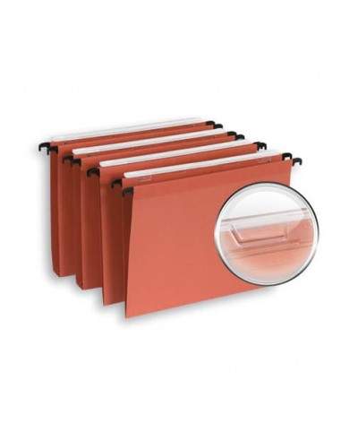 Cartelle sospese per cassetto ELBA Defi interasse 39 cm arancione fondo U3 Conf. 25 pezzi  400126812 Elba - 1