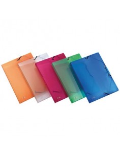 Cartellina a 3 lembi con elastico FAVORIT Lumina 24x32 cm dorso 2,5 cm assortiti - 400066839 Favorit - 1