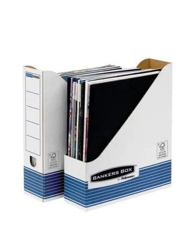 Scatola archivio FELLOWES Bankers Box® System 8x31,6x26,3 cm blu/bianco portariviste A4 - 0026301 Fellowes - 1