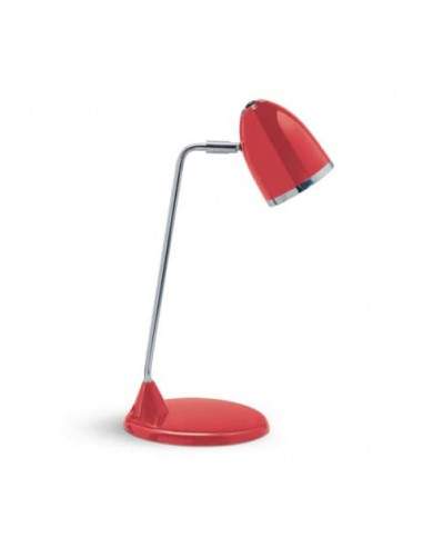 Lampada da scrivania MAULstarlet metallo cromato rosso E27 8 W 8231025  - 1