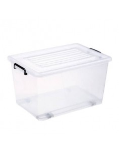 Scatola trasparente con coperchio e ruote Viso 925x430x350 mm trasparente BS1070 Viso - 1