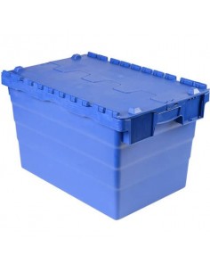 Cassa impilabile per alimenti in PPL 50 L Viso 600x400x365 mm blu DSW5539 Viso - 1