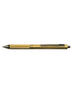 Penna a sfera a scatto Osama Quadra satinata - 4 funzioni oro OD 1024/1 ORO Osama - 1