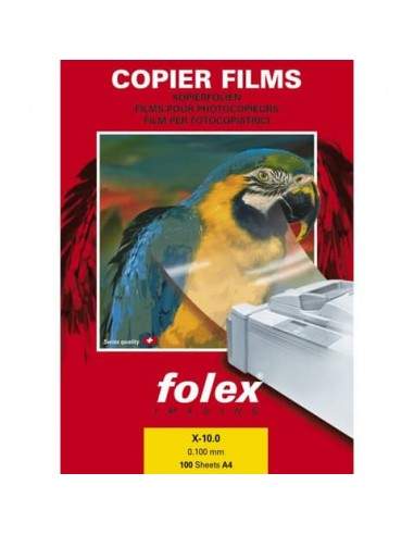 Film per fotocopiatrici monocrom. Folex X-10.0 poliestere traslucido opaco 0,1 mm A3  Conf. 50 pz. - 39100.100.43100 Folex - 1