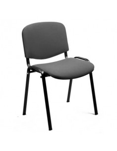 Sedia visitatore 4 gambe Unisit Dado D5S acciaio nero - rivestimento Eco ppl - grigio chiaro - Conf. 4 pezzi - D5S/4/EI UNISIT -