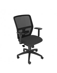 Sedia operativa girevole Unisit Kemper KMA schienale in rete - rivestimento Eco nero - con braccioli - KMA/BR/EN UNISIT - 1